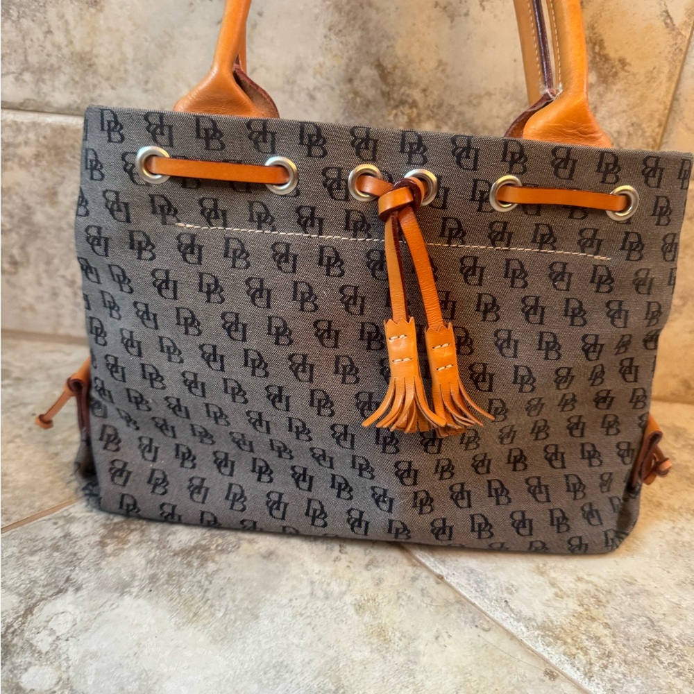 Dooney & Bourke Black and Tan Tote Bag